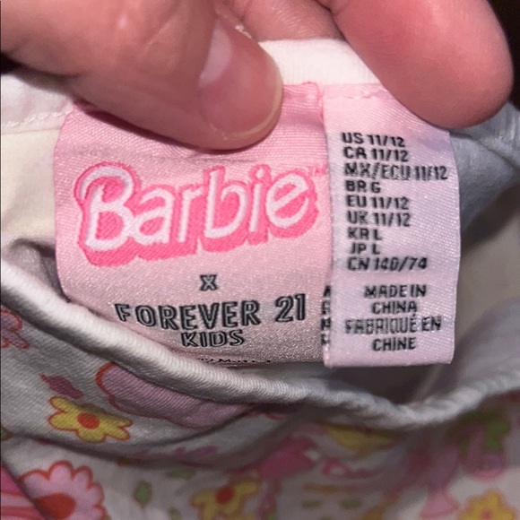 Barbie Kids Floral Halter Top - Pink and White - Picture 6 of 6